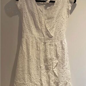 Elegant White Eyelet Dress